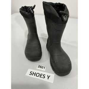 Kids Kamiak 13 Black Rubber Pullon Snow Rain Boots